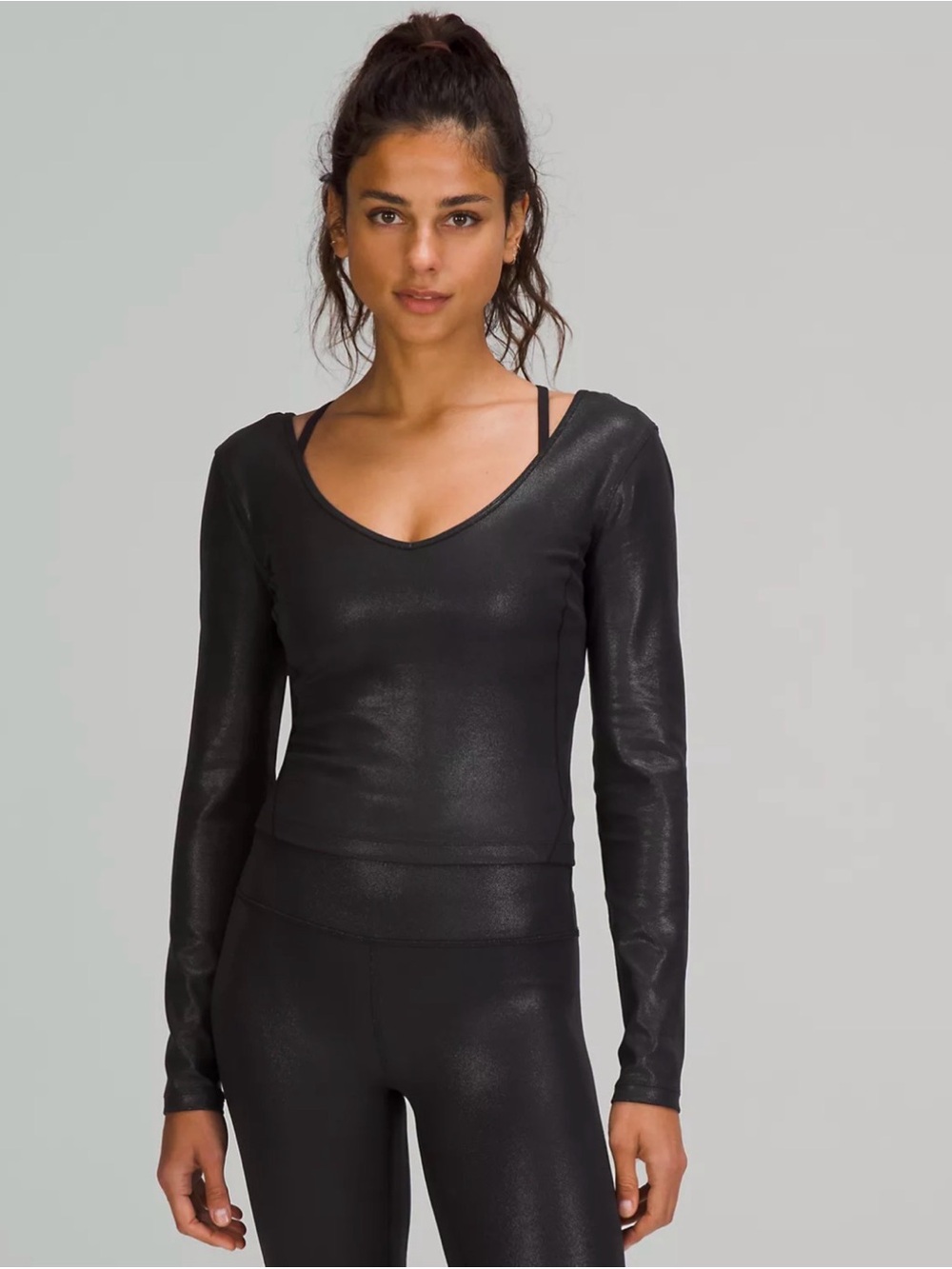 Lululemon Align Long-Sleeve Scoop Neck Crop Top